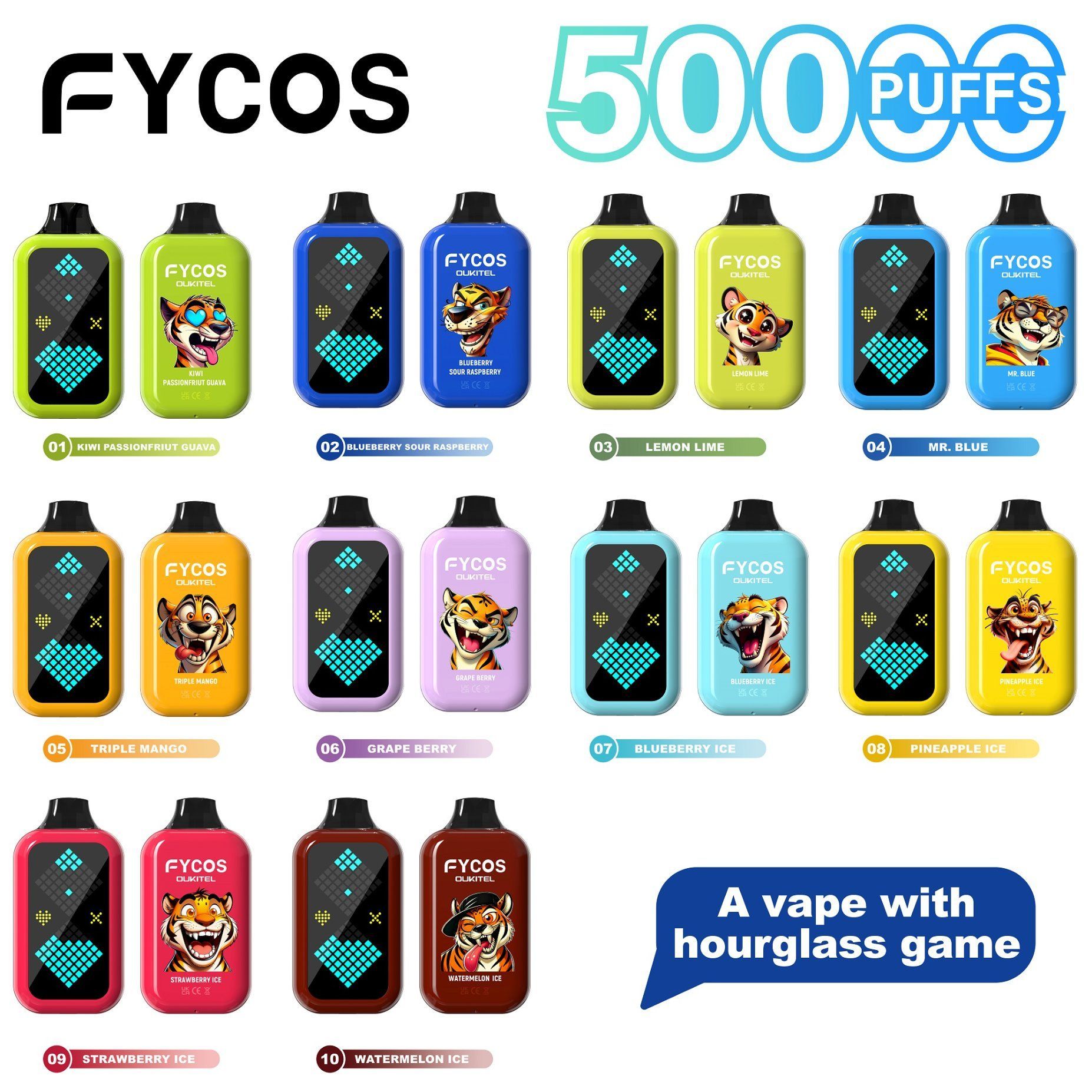 Fycos Player Disposable Electronic Cigarette Wholesale Vapor Vaper E Vape