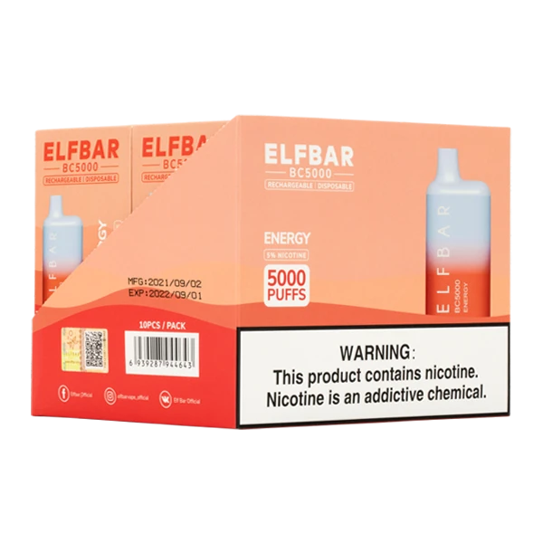 ELFBAR BC5000 | Long-Lasting Disposable Vape with 5000 Puffs