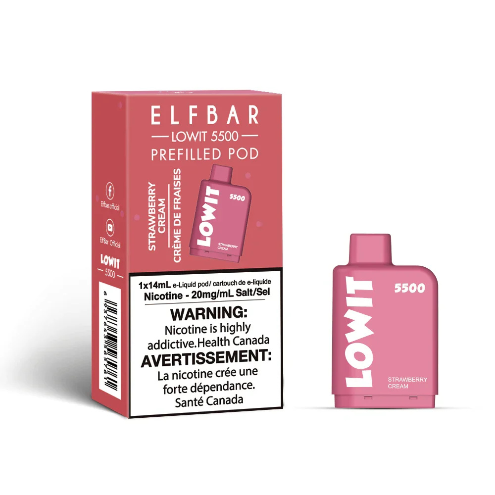 ELFBAR LOWIT 5500 Puffs | Liquid Pod Cartridge Vape (2% 5% nic)