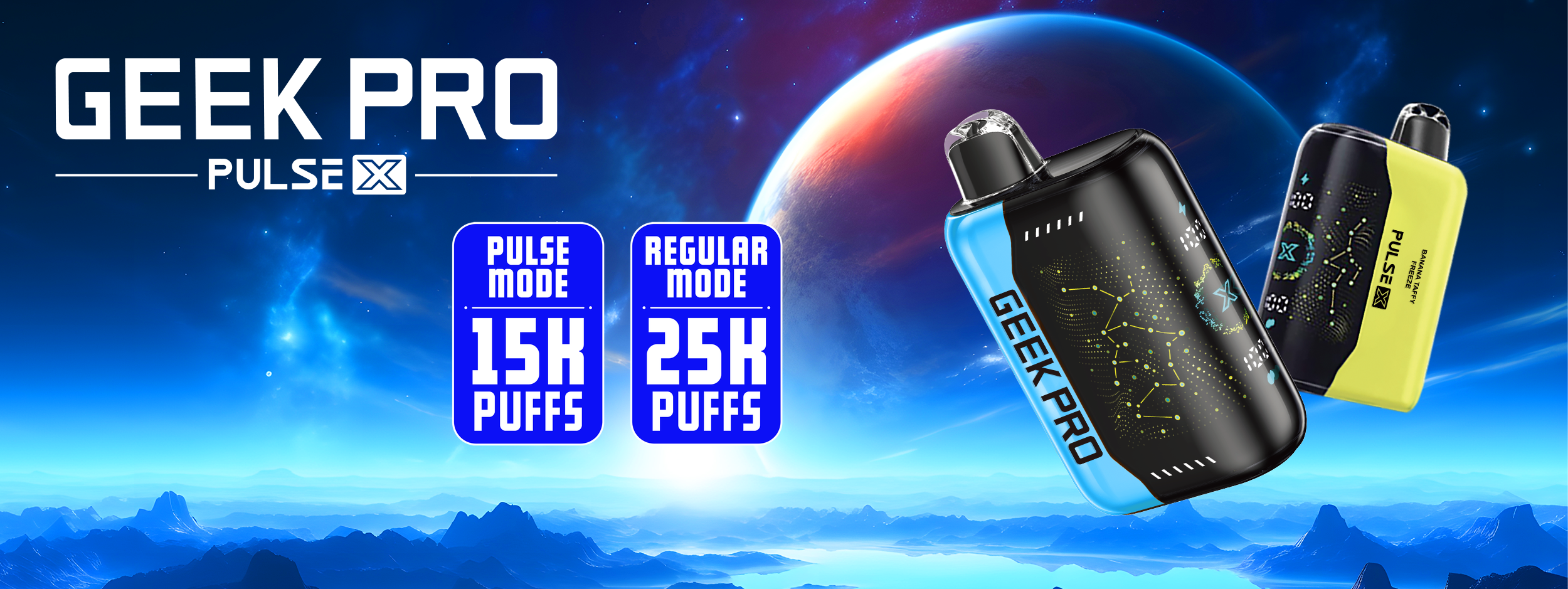 Geek Bar 25000 Disposable Vape | Smart Display + Dual Modes + Adjustable Airflow | 18mL