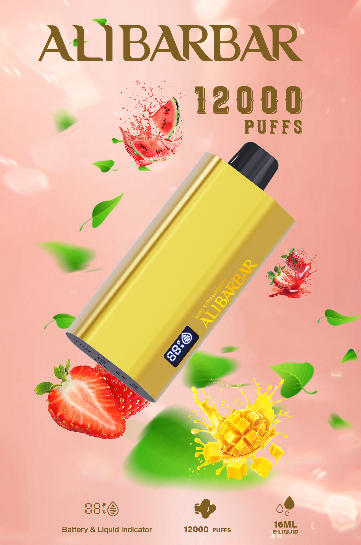 ALIBARBAR TEQ 12000 Puffs Disposable Vape | 2500mAh Large Capacity Battery