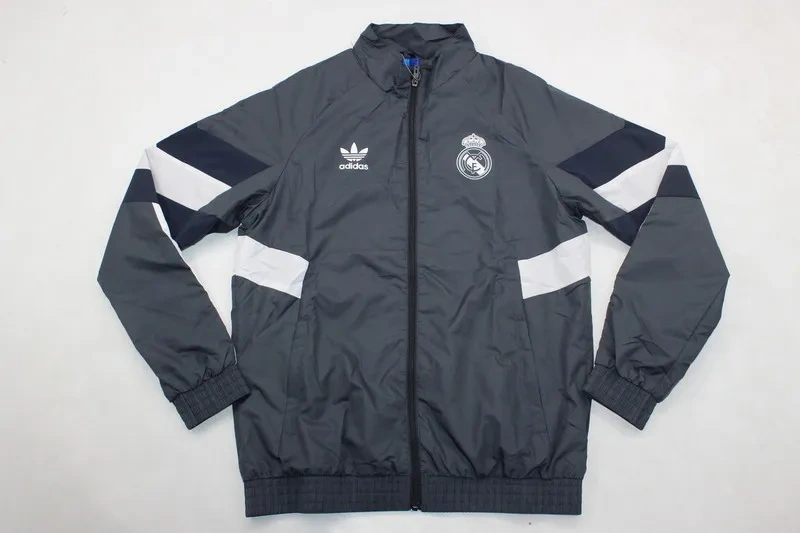 2024-2025 Real Madrid Jersey Windbreaker Grey