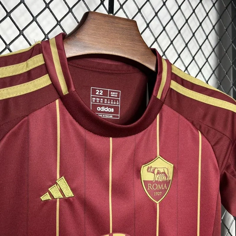 24-25 AS Roma Home Kids Kit Jersey+Shorts