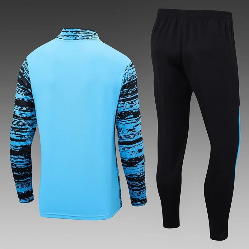 2024/2025 Al-Nassr Half-Pull Training Suit Blue Black Football Shirt