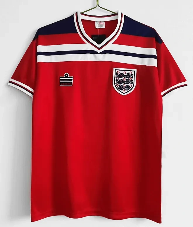 1982 England Retro Soccer Jersey Away Replica
