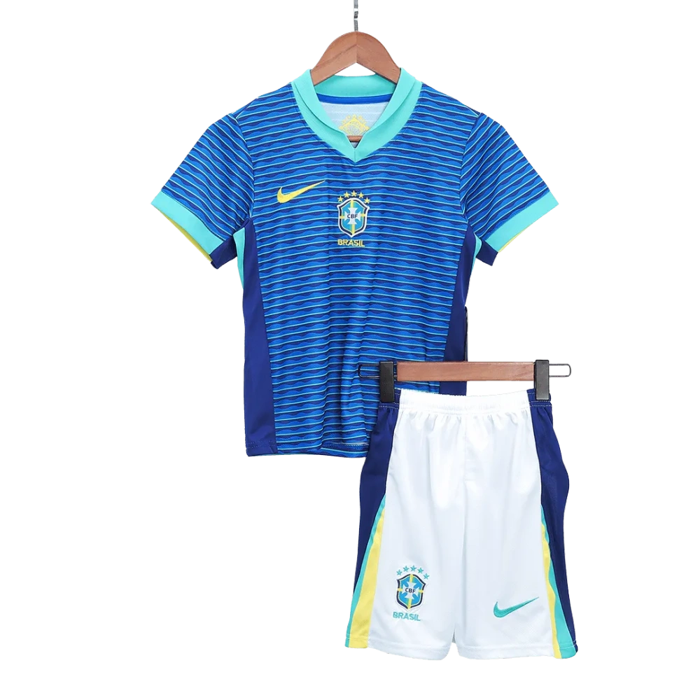 Kids Brazil Away Kit Copa America 2024 Youth Apparels