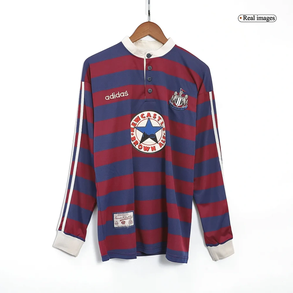 Newcastle Retro Jersey Long Sleeve Away 1995/96