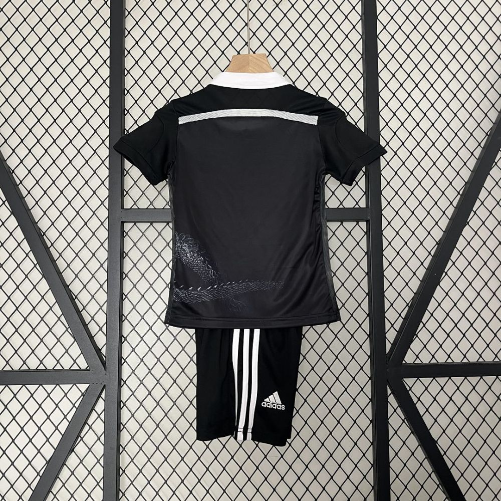 Real Madrid 14-15 Third Retro Kid Kits Black Jersey