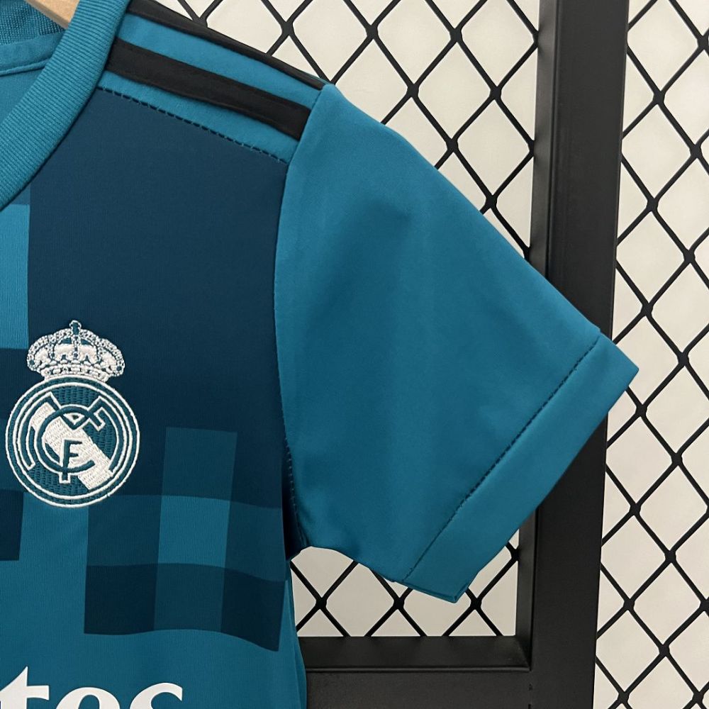 Real Madrid 17-18 Third Away Retro Kids Kit Soccer Jersey