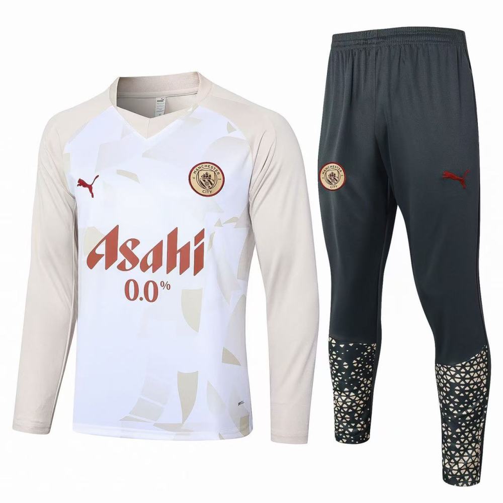 Manchester City Zipper Sweatshirt Kit(Top+Pants) 2023-24