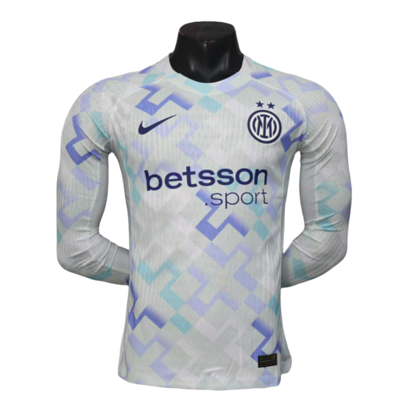 Inter Milan Away Shirt SOccer Jersey Long Sleeve Player Version 25-26