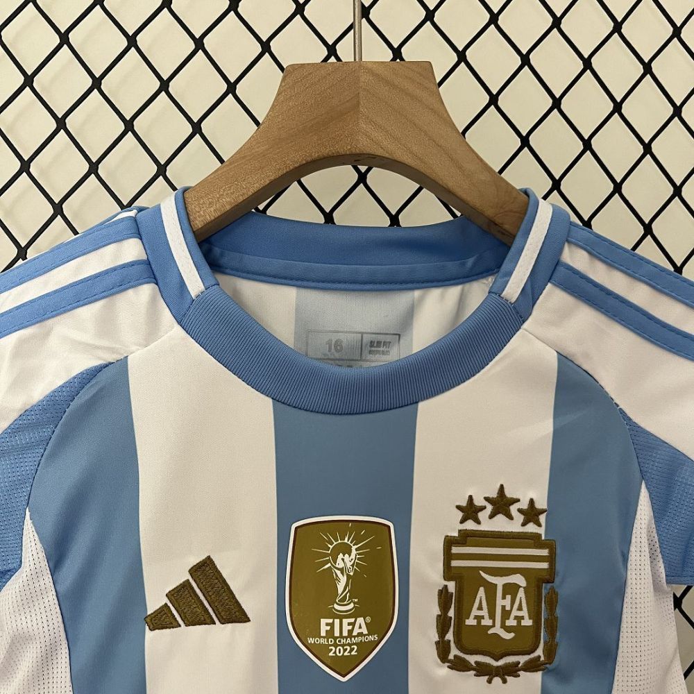 2024 Argentina Home Kid Kits Football Jersey