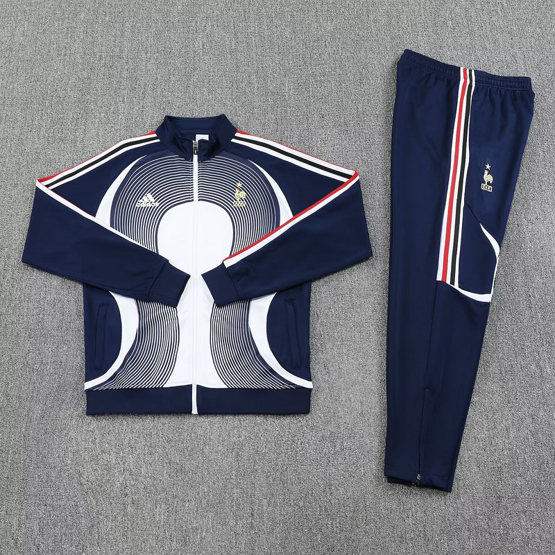 2025 France Local Training Retro Football Track suits Long