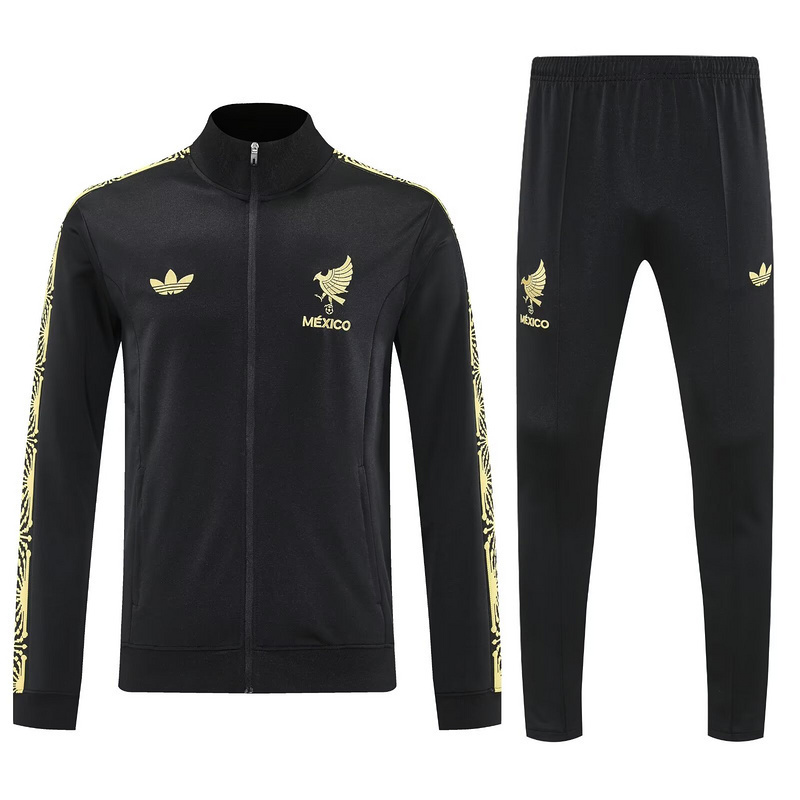 2025 Mexico Football jersey Training Kit (jacket+Pants) Black