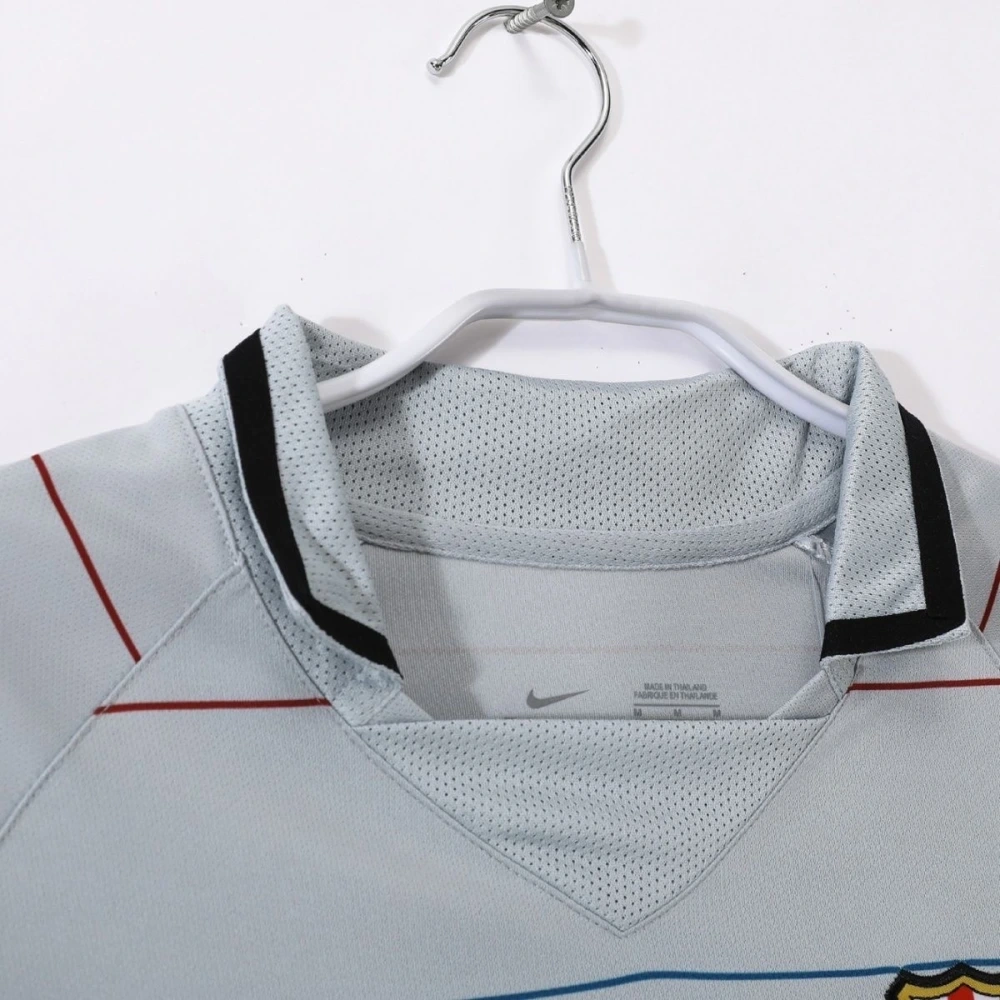 03-04 Barcelona Retro jersey Away Long Sleeve Soccer Shirt