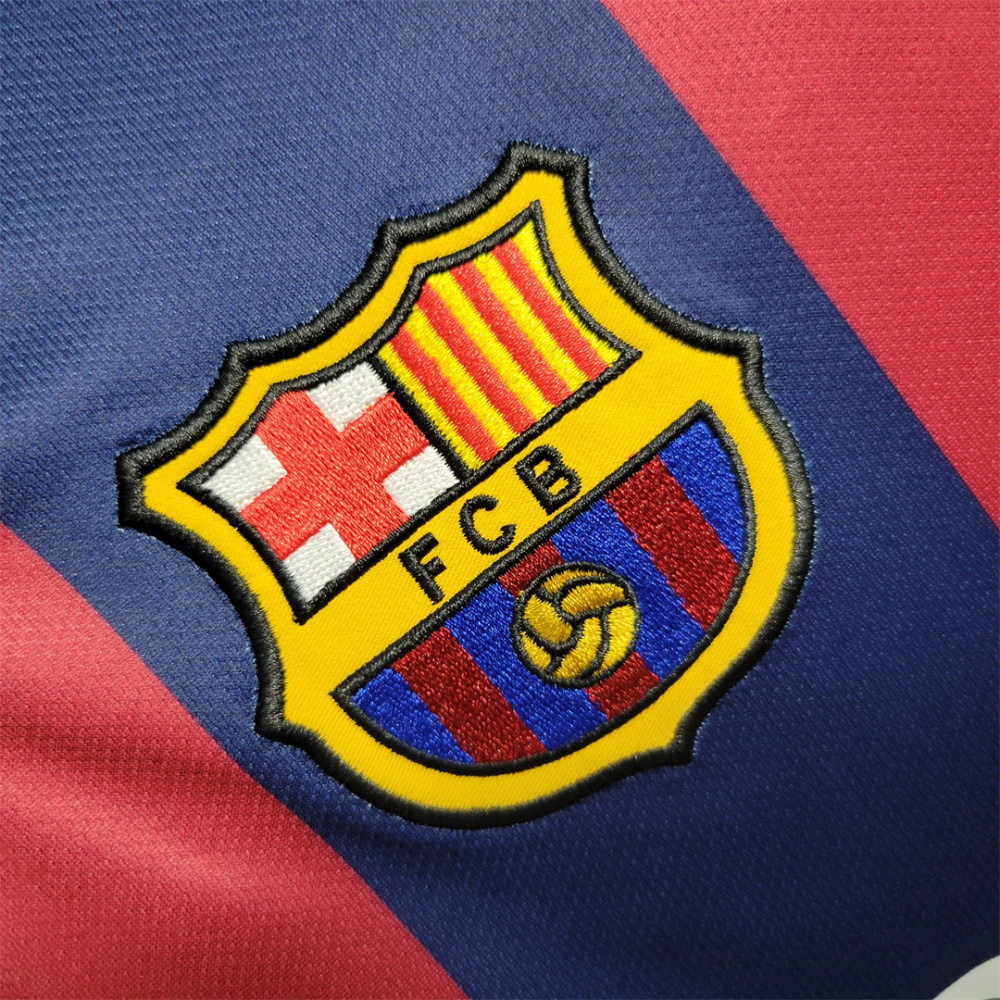 14-15 Barcelona Retro Home Long Sleeve Football jersey