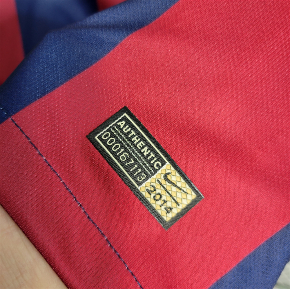 14-15 Barcelona Retro Home Long Sleeve Football jersey