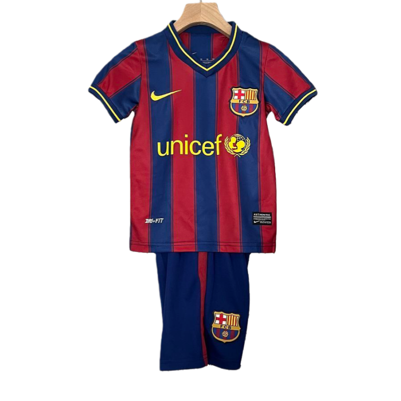 09-10 Barcelona Home Retro Kids Football Jersey Kit