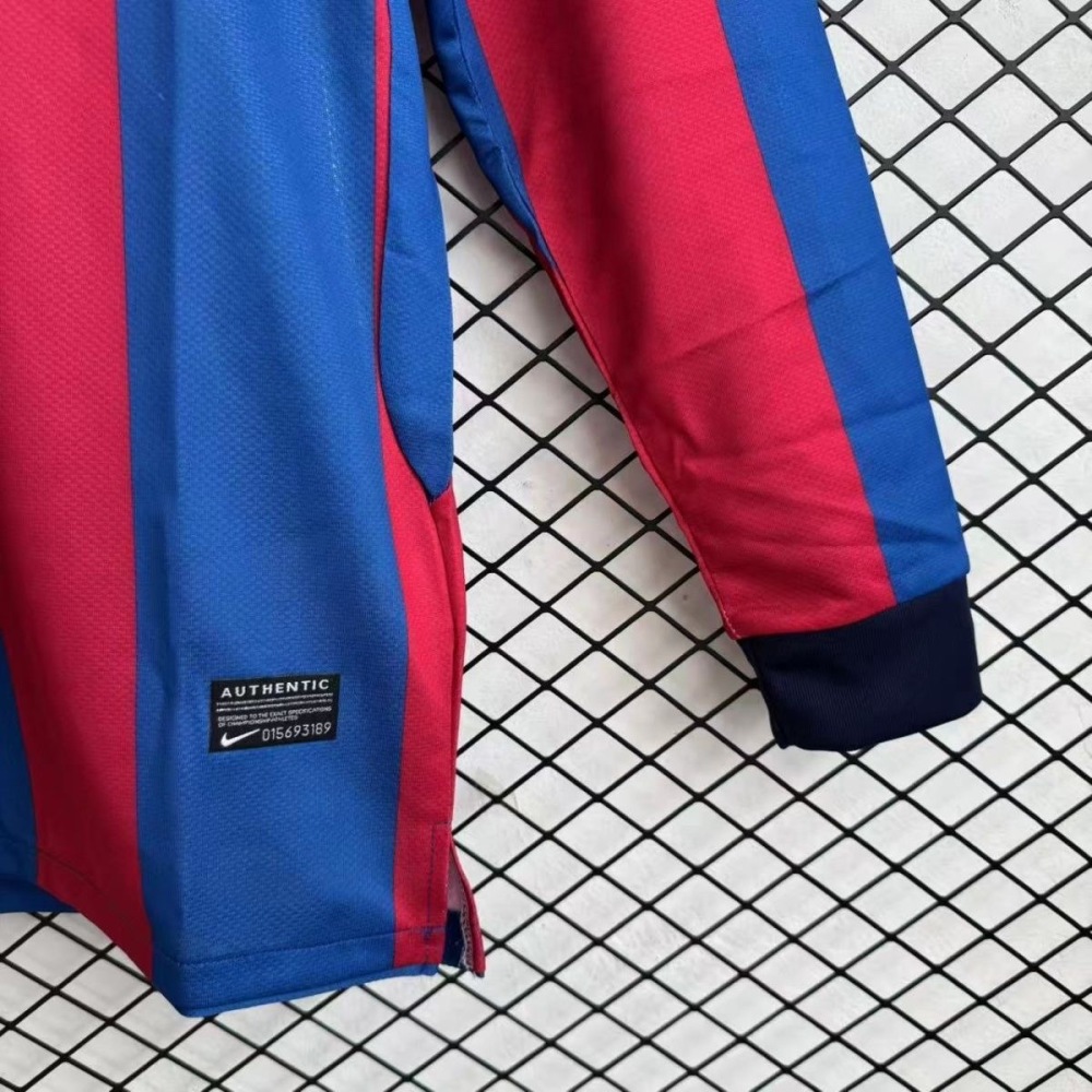 10-11 Retro Barcelona Home Long sleeves Football Shirt