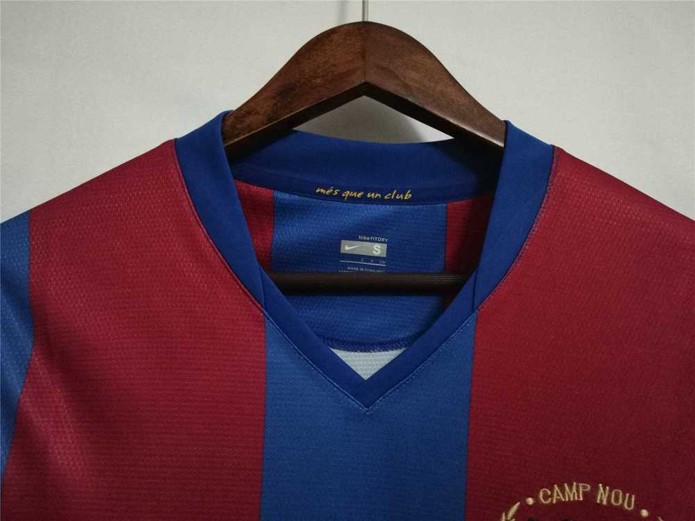 07-08 Barcelona Retro Home Long sleeves 50-Years Anniversary Football jersey