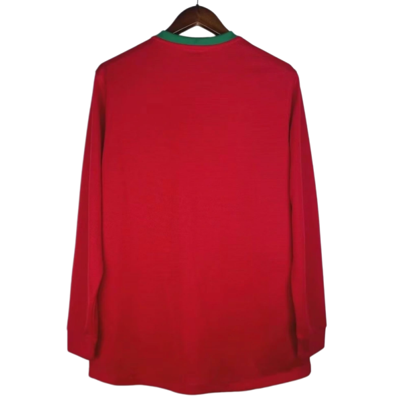 2012 Portugal Retro Home Long Sleeve Soccer Jersey
