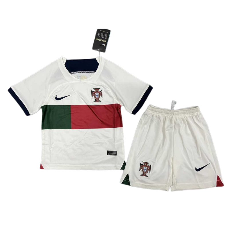 2022 Portugal Away Retro Kids Football jersey Kit