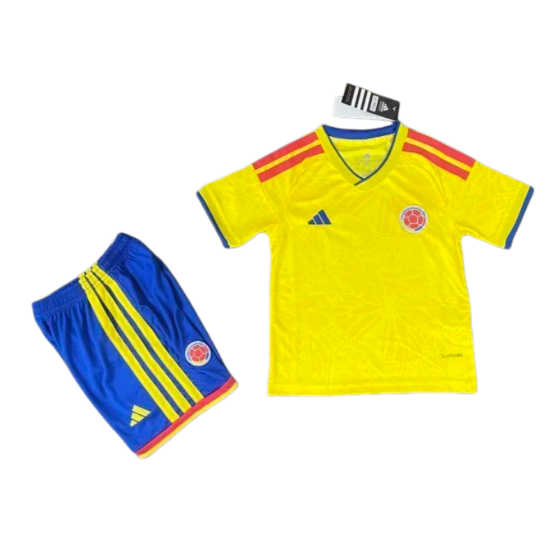 Colombia World Cup 2026 Home Kids Short Sleeve Kit & Jersey + Shorts Fan Version