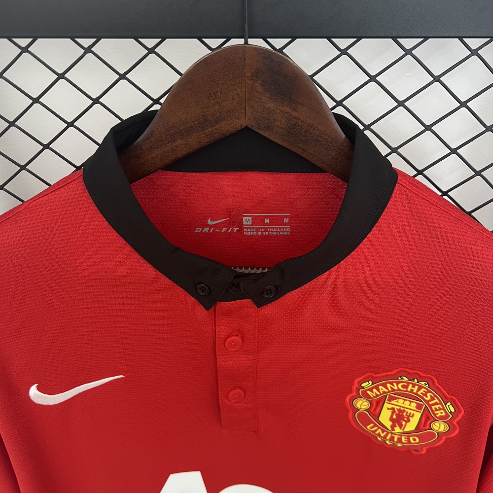 Manchester United Retro Home Long Sleeve Football Jersey Shirt 2013/14
