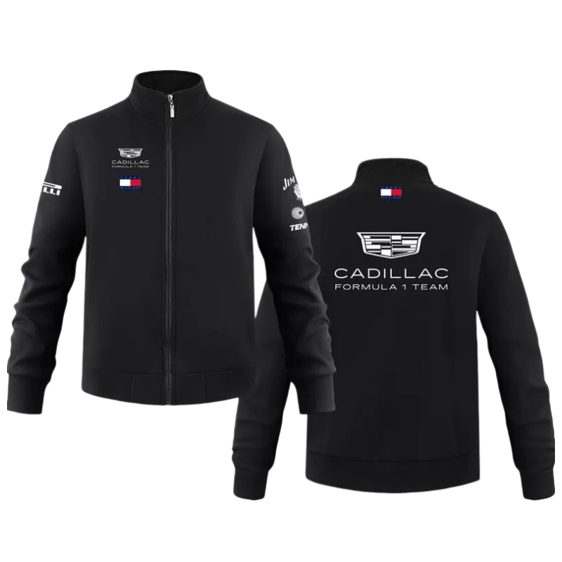 F1 Team Style Stand-Up Collar Coat for Spring and Autumn Fashion Brand