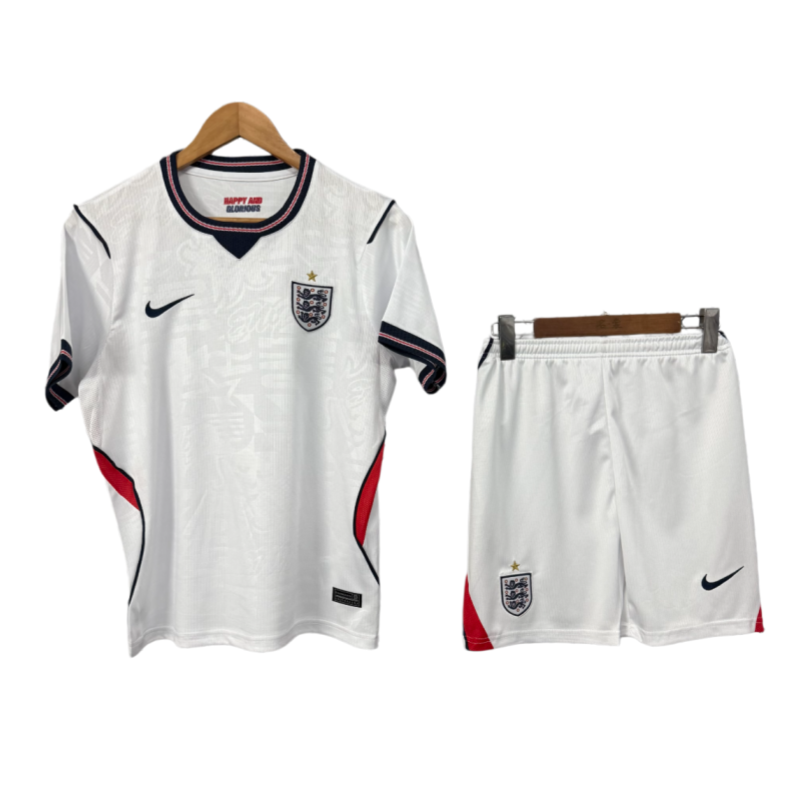 2026 England World Cup Home Kids Soccer jersey Kit jersey+Shorts Fan Version