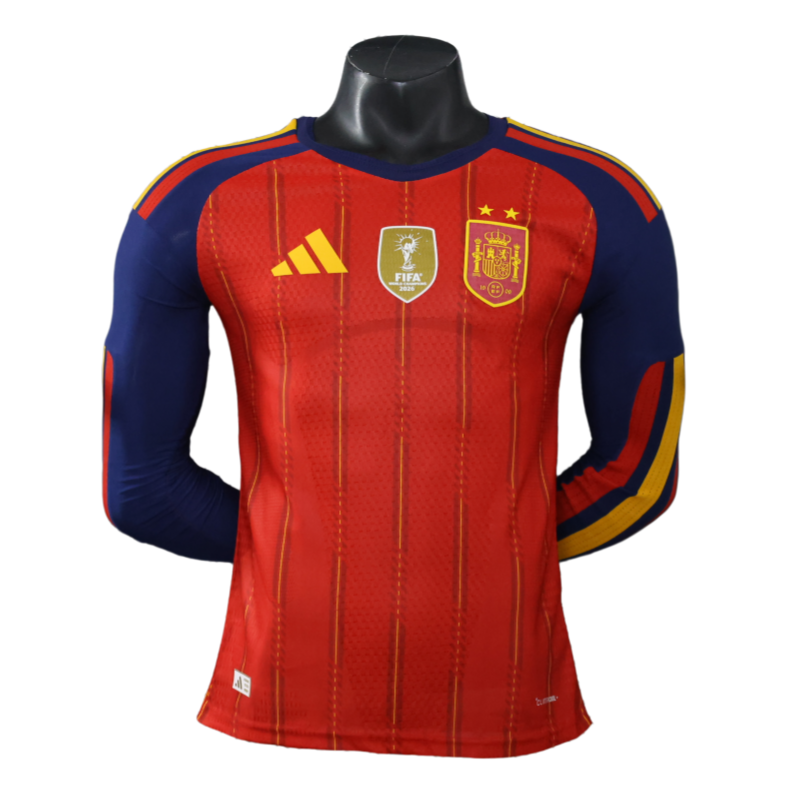 2026 Spain World Cup Champion 2 Stars Home Long sleeves Football jersey Player version