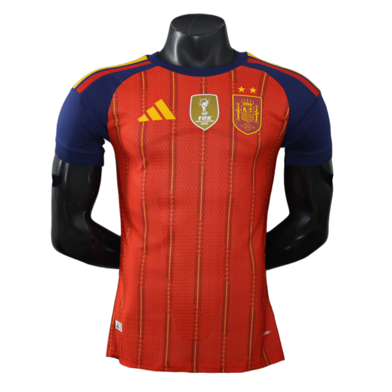 2026 Spain World Cup Champion 2 Stars Home short sleeved jersey Player version