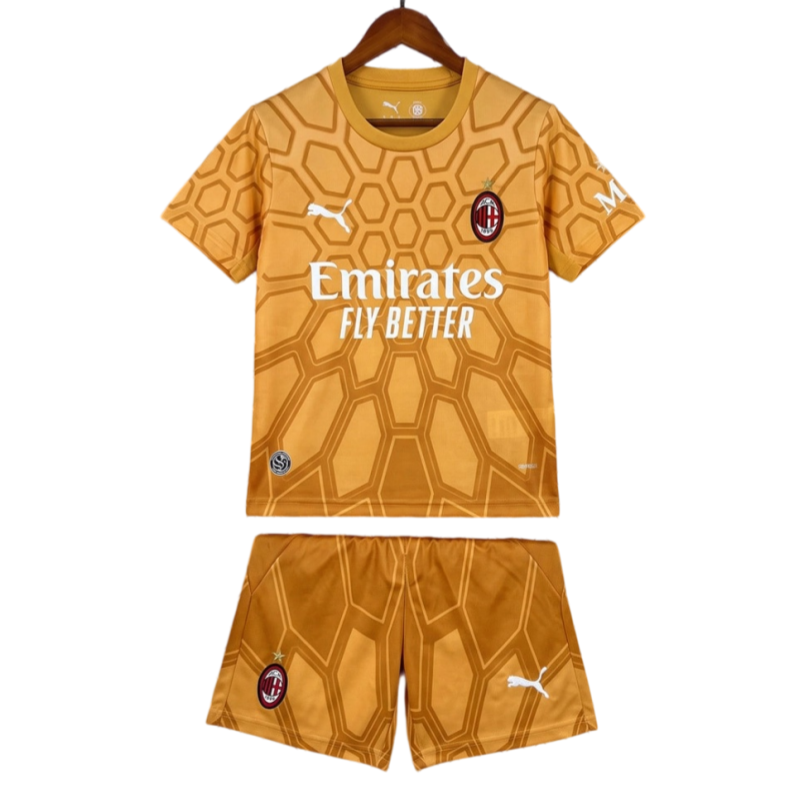AC Milan 2026-27 goalkeeper Kids Football Jersey Kit Fan version