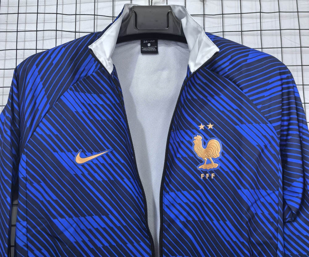 2026 France Blue World Cup casual training windproof jacket
