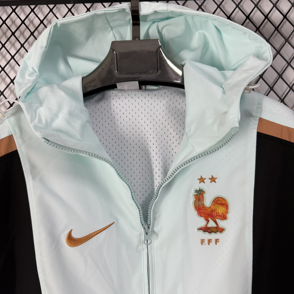 2026 France Light Green World Cup Casual Training Windproof Jacket
