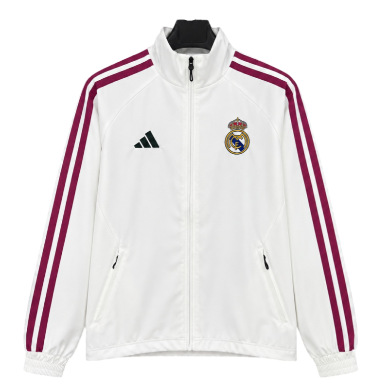 26-27 season Real Madrid white jacket casual training windproof jacket
