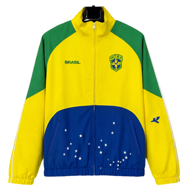 2026 Brazilian yellow retro casual training windproof jacket