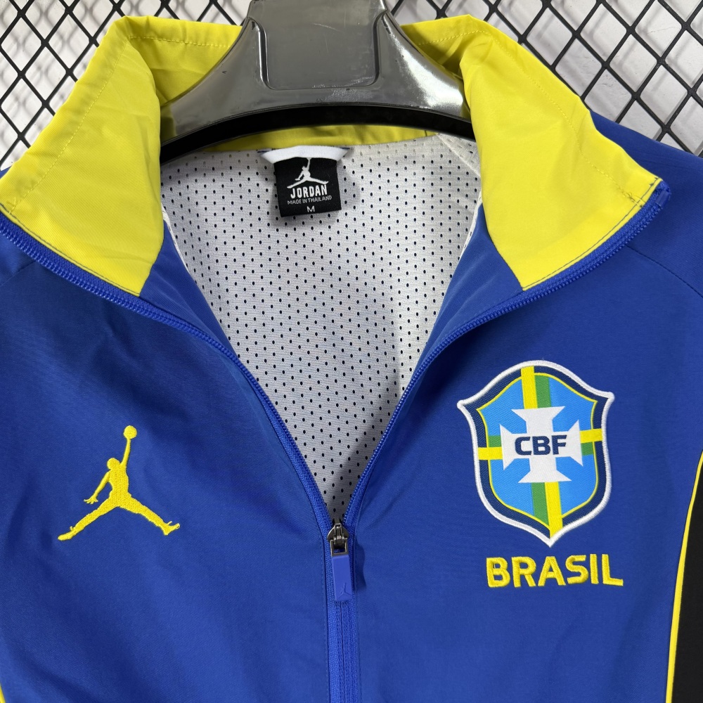 2026 Brazil Blue World Cup Classic Casual Training Windproof Jacket