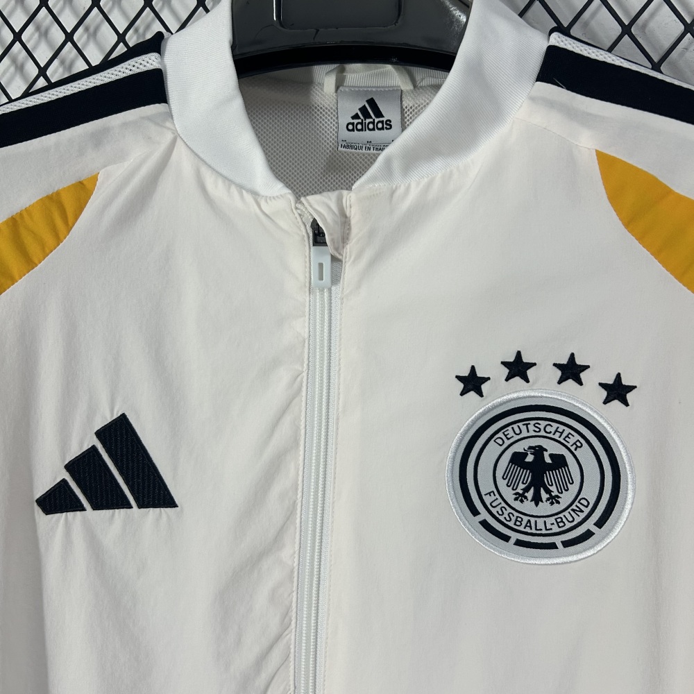 2026 German World Cup White Casual Training Windproof Jacket