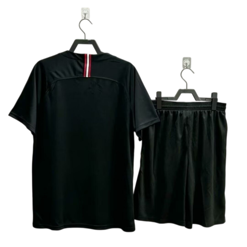 18-19 Jordan PSG Black Football Shirt - Set