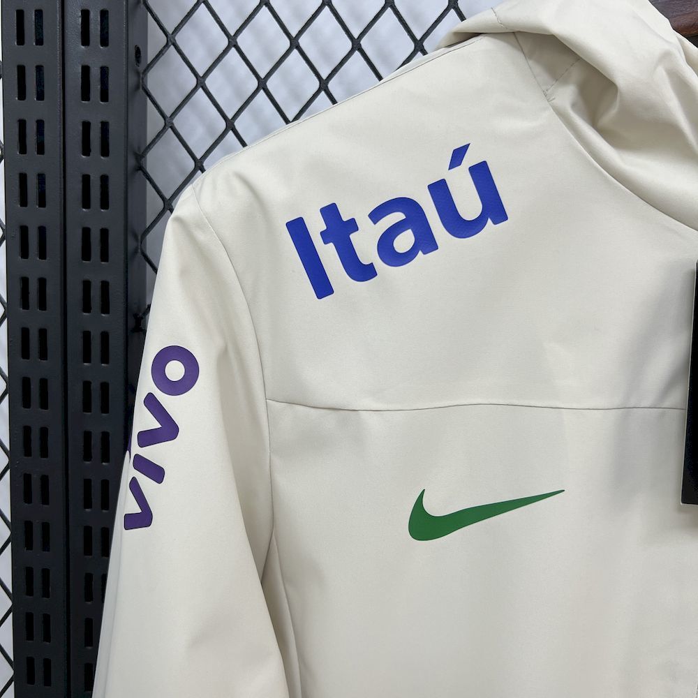 2026 Brazil beige joint training suit windproof jacket