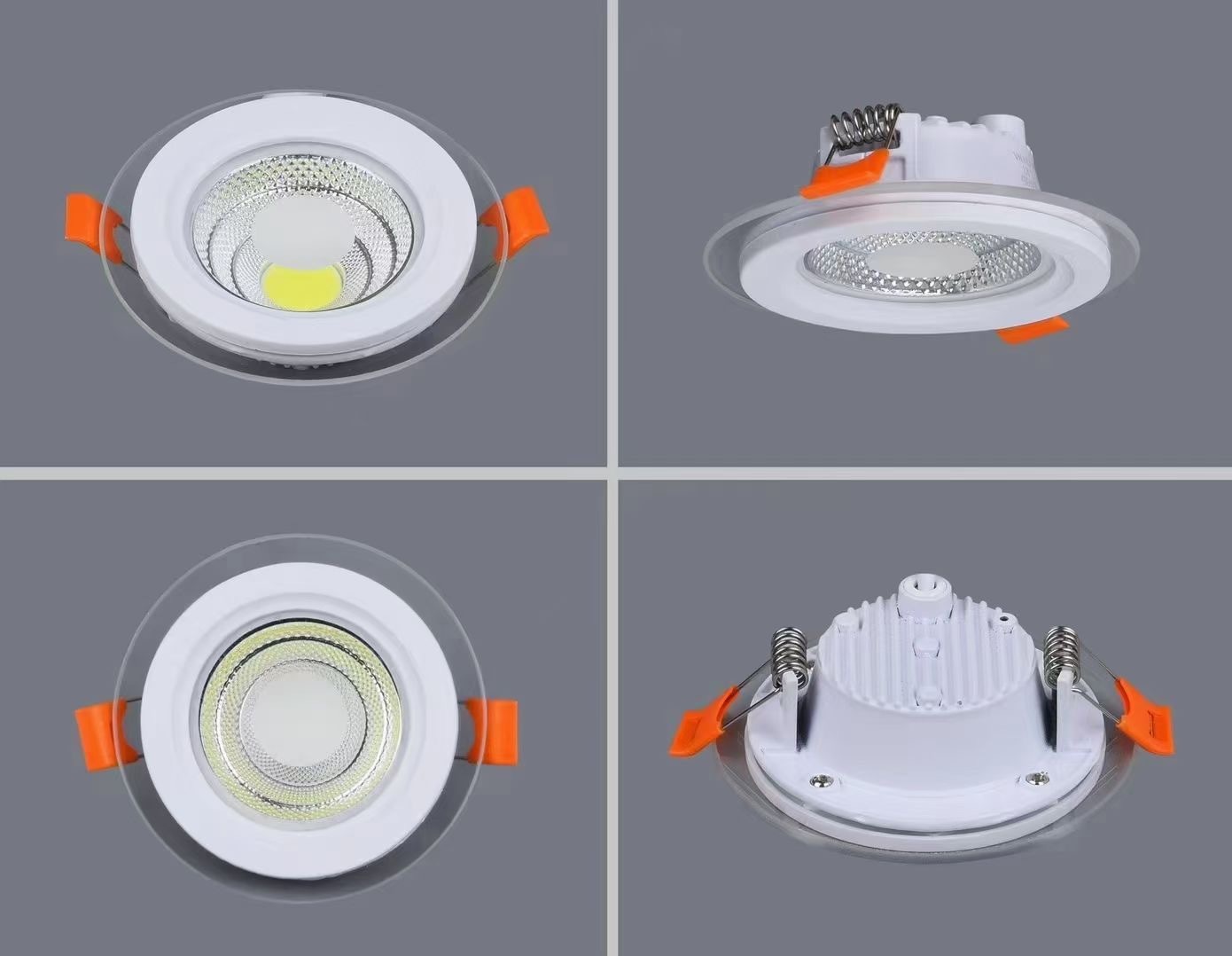 Round LED Recessed Downlight, Transparent Bezel High Lumen COB Indoor Ceiling Lamp,MY SHOP,Round LED Recessed Downlight, Transparent Bezel High Lumen COB Indoor Ceiling Lamp