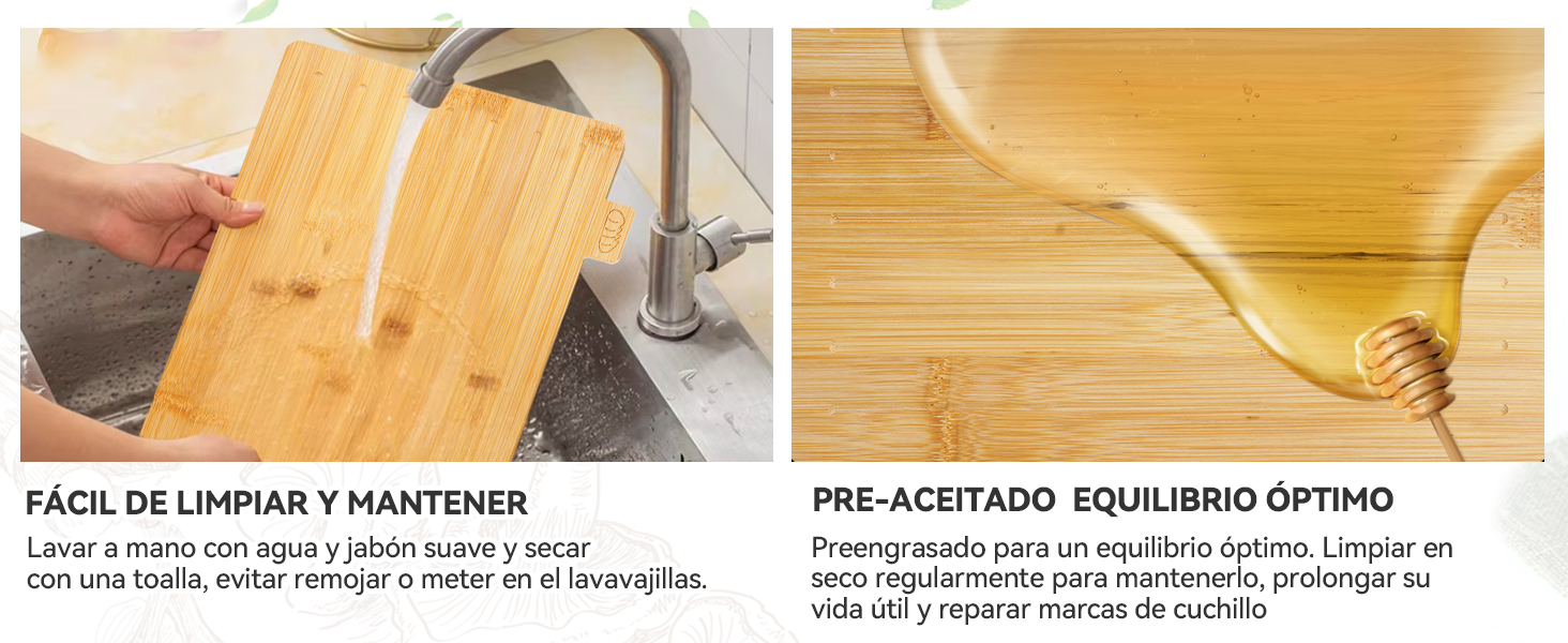 The 4-piece cutting board set is easy to clean.
