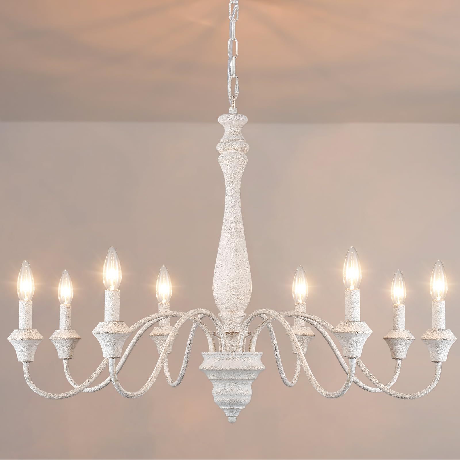 Dopwii Modern Ceiling Lamp, 4-Light Crystal Chandelier, Suitable for Indoor Ceiling Decoration in Living Room, Bedroom, Kitchen, Dining Room