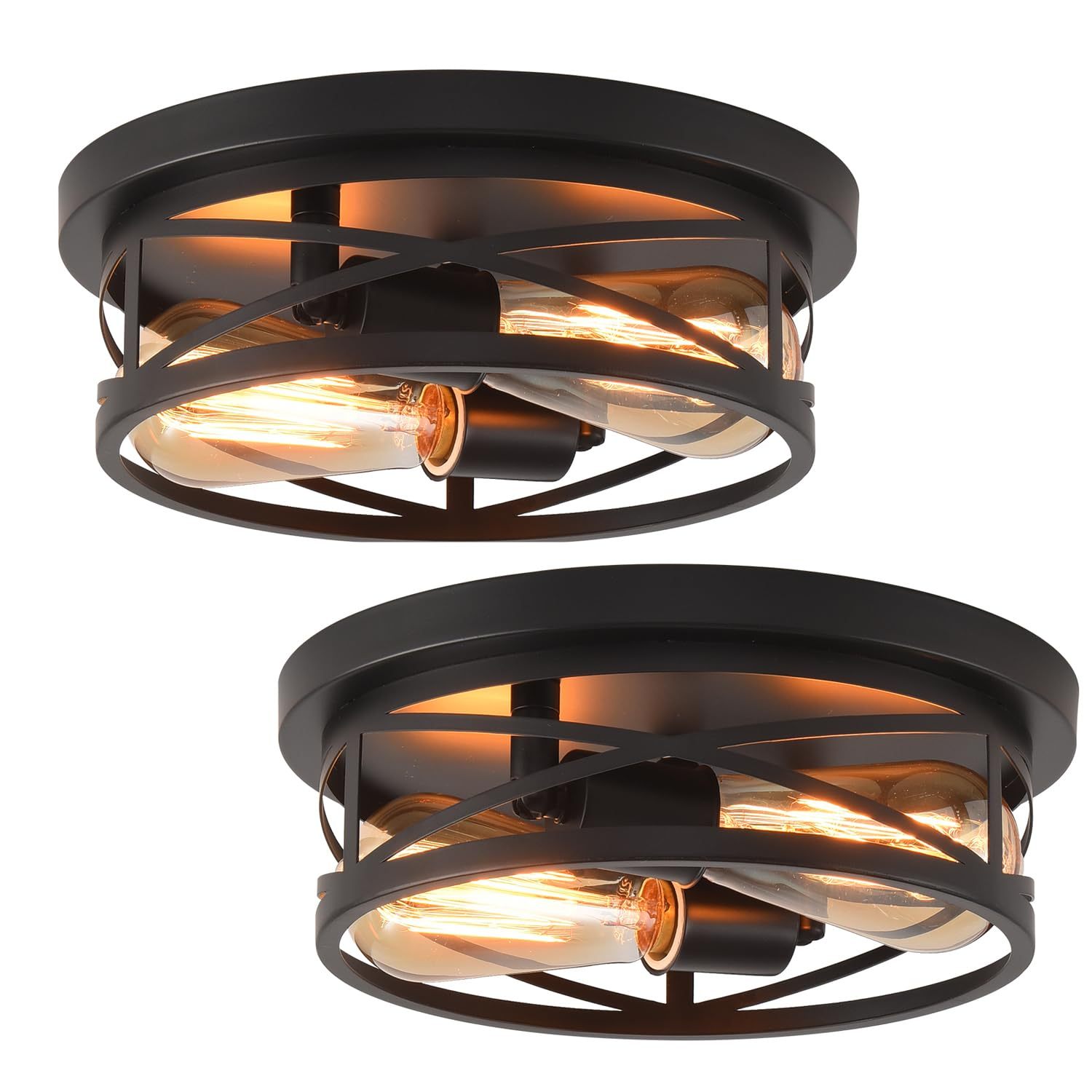 Dopwii Glass Sphere Ceiling Lamp, Modern Sputnik Chandelier with Adjustable Cable, Semi Flush Mount Pendant Light for Bedroom, Dining Room and Kitchen, E26/E27 Base (Black)