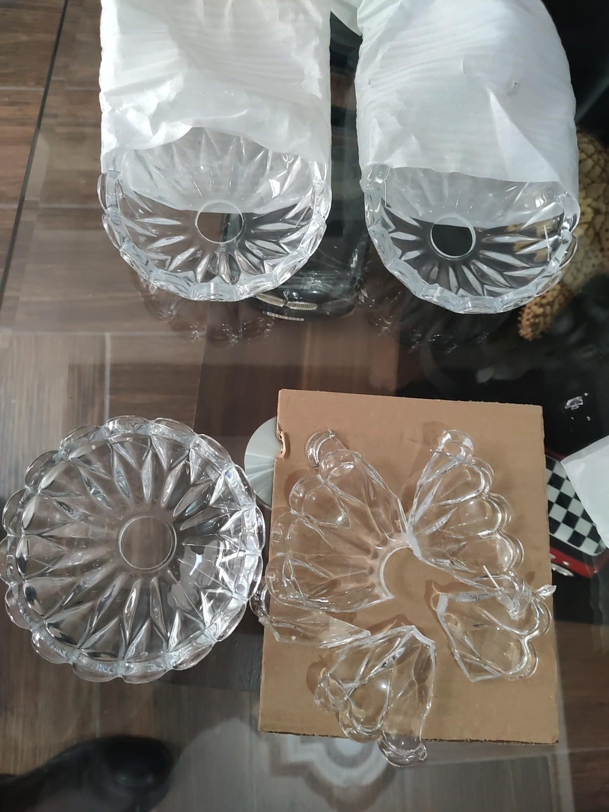 Dopwii Modern Ceiling Lamp, 4-Light Crystal Chandelier, Suitable for Indoor Ceiling Decoration in Living Room, Bedroom, Kitchen, Dining Room