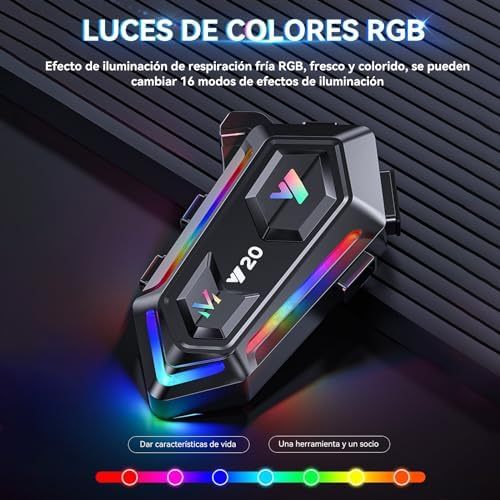 KACOTA 2023 Updated Motorcycle Bluetooth Headset with Microphone, 25 Hours of Continuous Use, IPX6 Waterproof Sports, Can Connect 2 Mobile Phones [Not a Helmet Intercom]