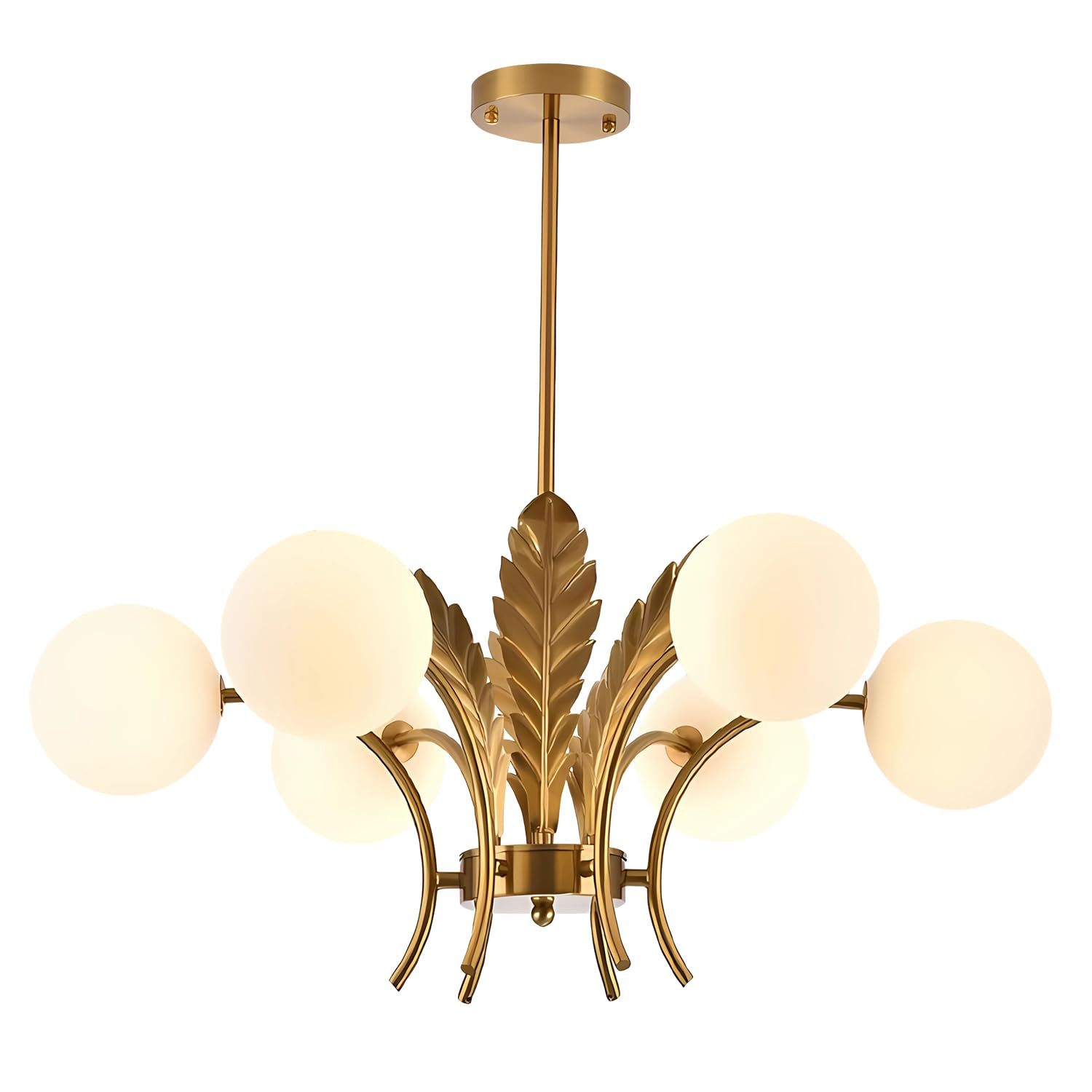 Dopwii Modern Ceiling Lamp, 4-Light Crystal Chandelier, Suitable for Indoor Ceiling Decoration in Living Room, Bedroom, Kitchen, Dining Room