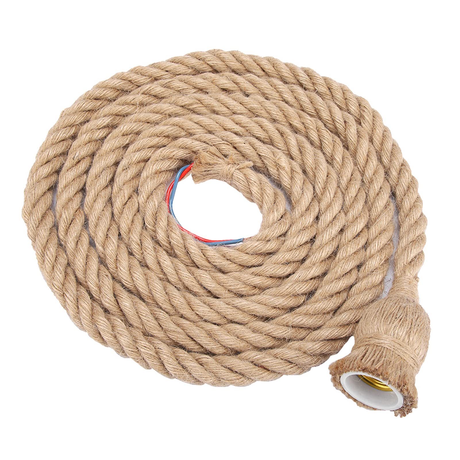 Modern Pendant Lamp, Plug-in Pendant Lamp with 4.5M Cable, On/Off Switch, Beige Linen Shade, Hanging Light for Bedroom, Kitchen, Living Room, Dining Table