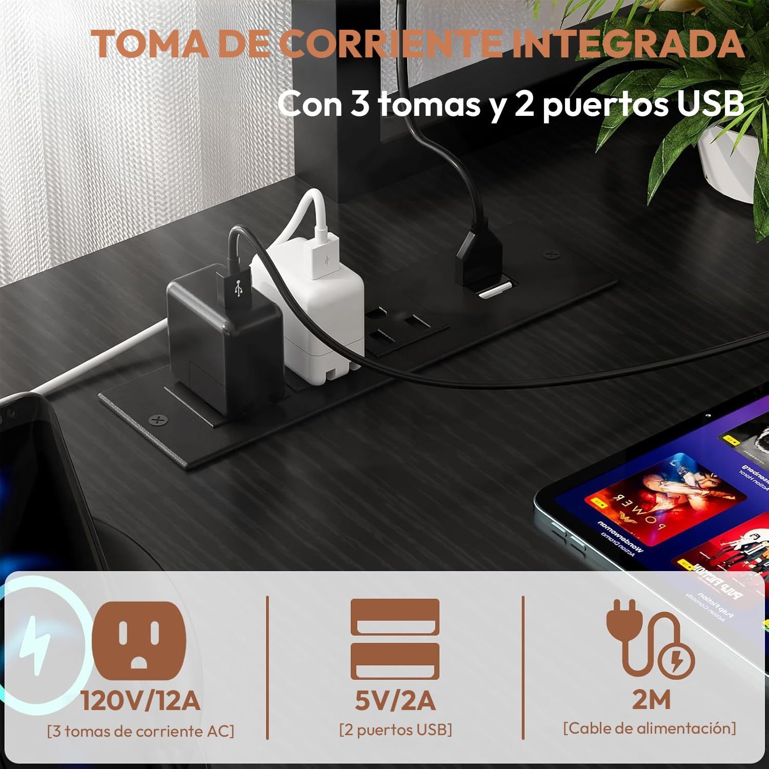 WELIKERA L-shaped Gamer Desk with 4 Assembly Options, RGB LED Lighting, Modular Storage, 3 AC Outlets and 2 USB Ports - Desk with Drawers for Office and Gaming